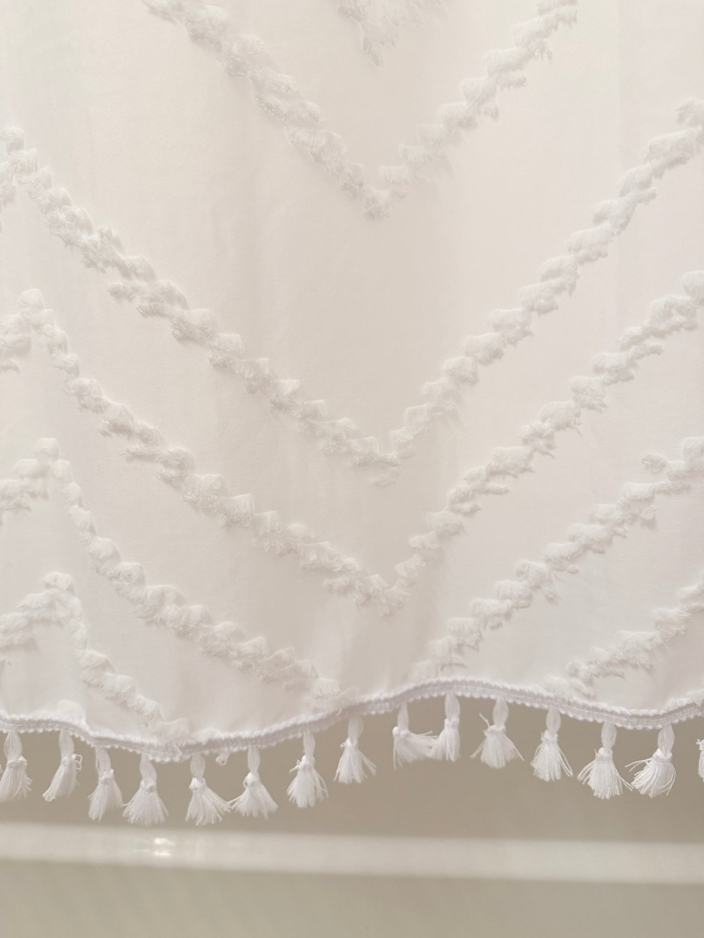 Capri Tufted Chevron Shower Curtain