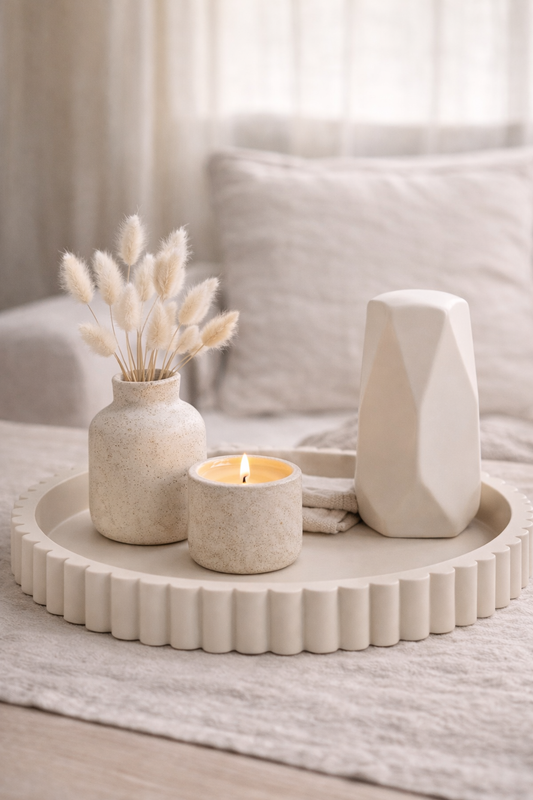 Scalloped Edge Decorative Tray