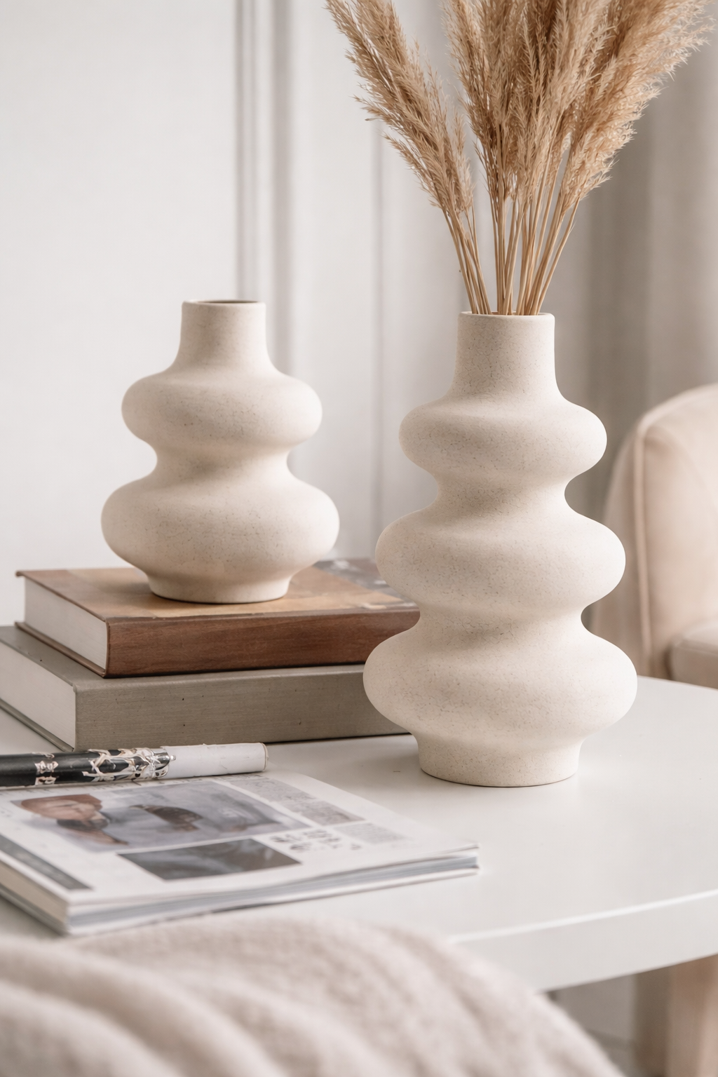 Sculptural Ceramic Vase Set